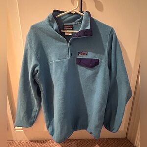 Bright Blue and Navy Patagonia Synchilla Quarterzip